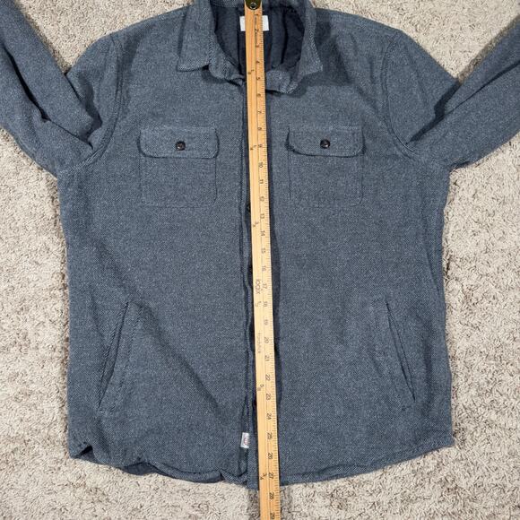Marine Layer Size Large Toph Camping Shirt Grey Shacket Pockets Lined Button Up - Picture 6 of 7